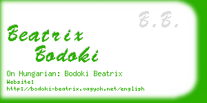 beatrix bodoki business card